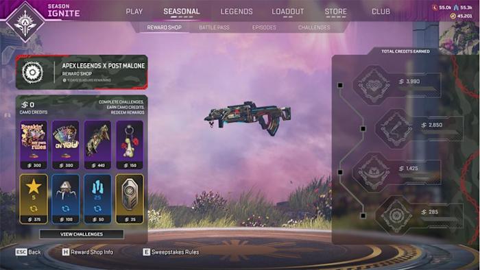 Free Rewards in the Apex Legends x Post Malone Event